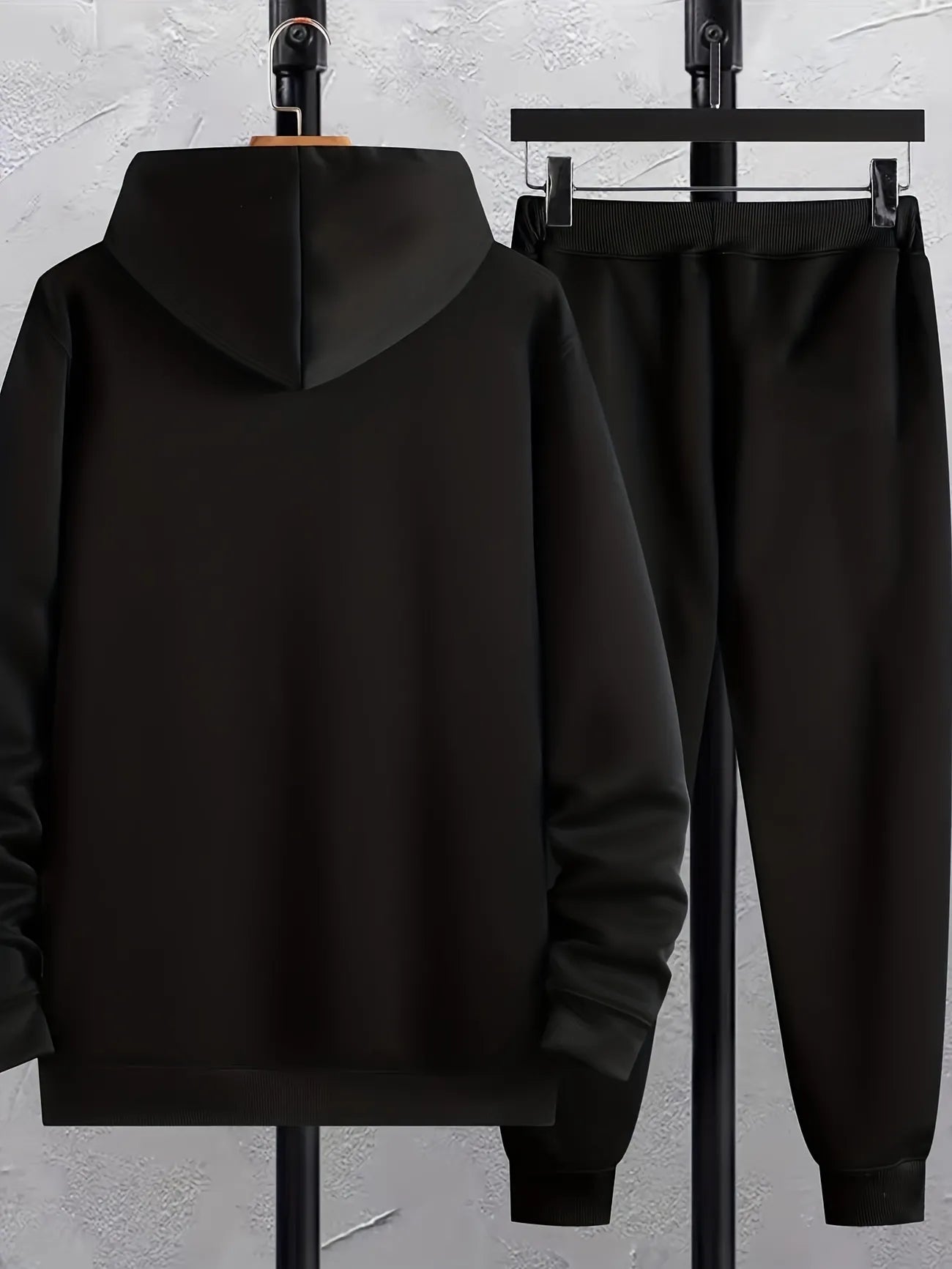 Mens Hoodie and Pants Set by Tee Tall - MHPSTT18 - Black Black