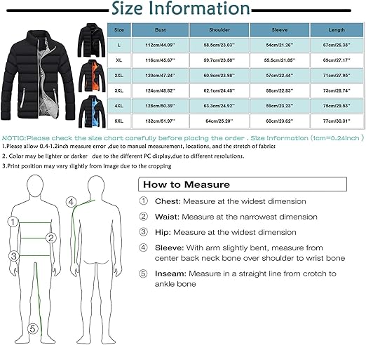 Men's Bomber Jacket Warm Waterproof Puffer Jacket Hooded Windproof Winter Coat Jacket, L-5XL