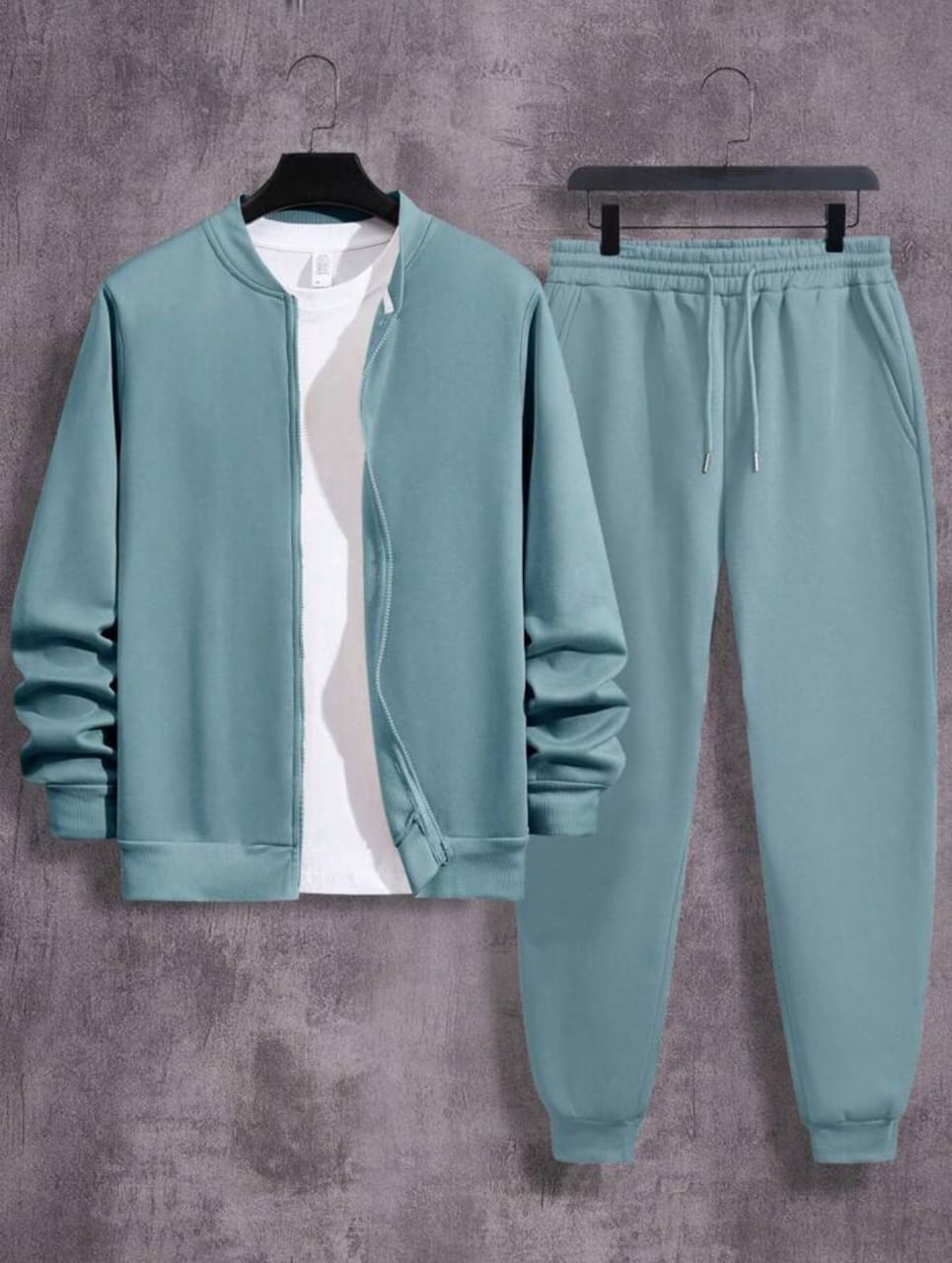 Mens Plain Bomber Jacket and Pants Set by Tee Tall - MPBOZJSET1 - Ligh