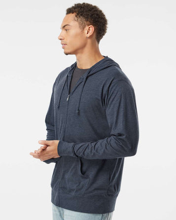 Lightweight Jersey Zip Hood