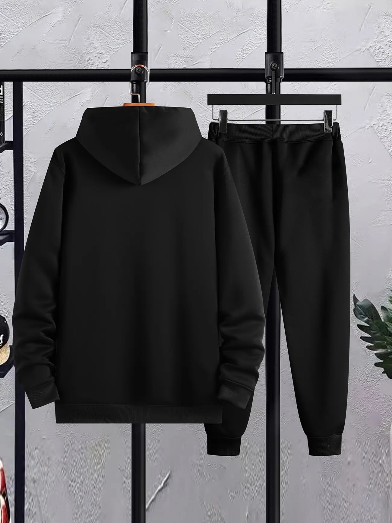 Mens Hoodie and Pants Set by Tee Tall - MHPSTT3 - Black Black